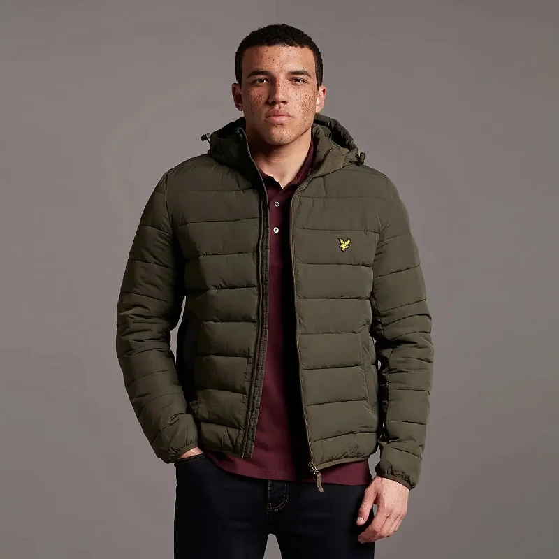 Men's fashion-forward denim jacket-Lyle & Scott Lightweight Puffa Jacket Olive