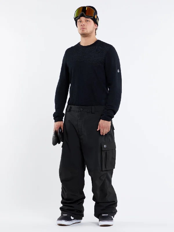 Men's lightweight workwear pants-Mens Nwrk Baggy Pants - Black