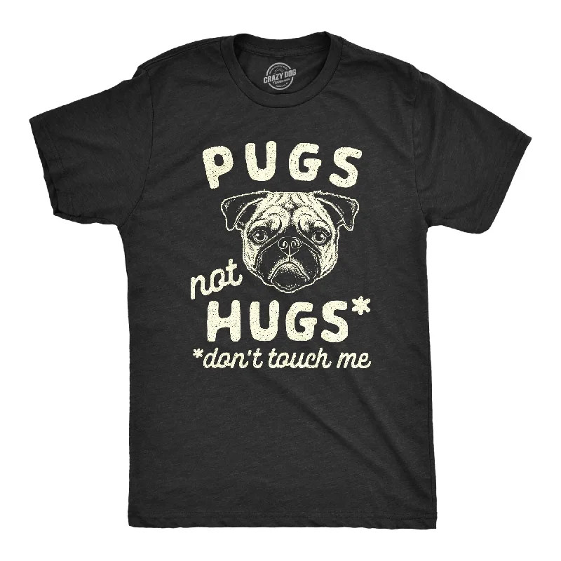 Men's graphic design t-shirt-Pugs Not Hugs Coronavirus Men's T Shirt