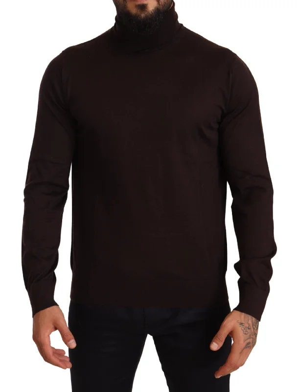 Men's quick-dry sweater-Dolce & Gabbana Elegant Cashmere Turtleneck Men's Sweater