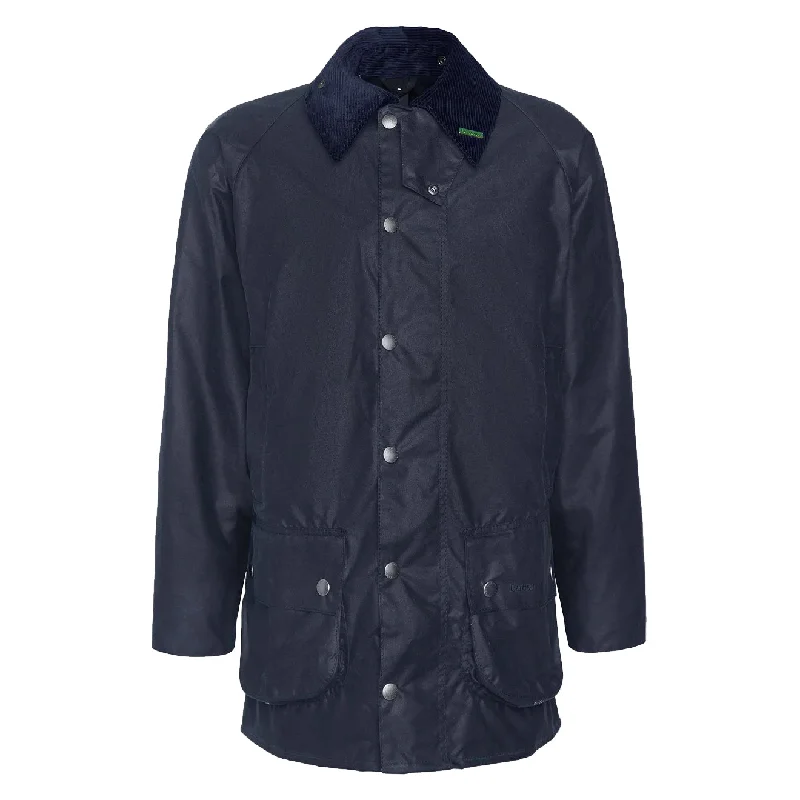 Men's lightweight parka-Barbour Beaufort 40 Wax Jacket Navy