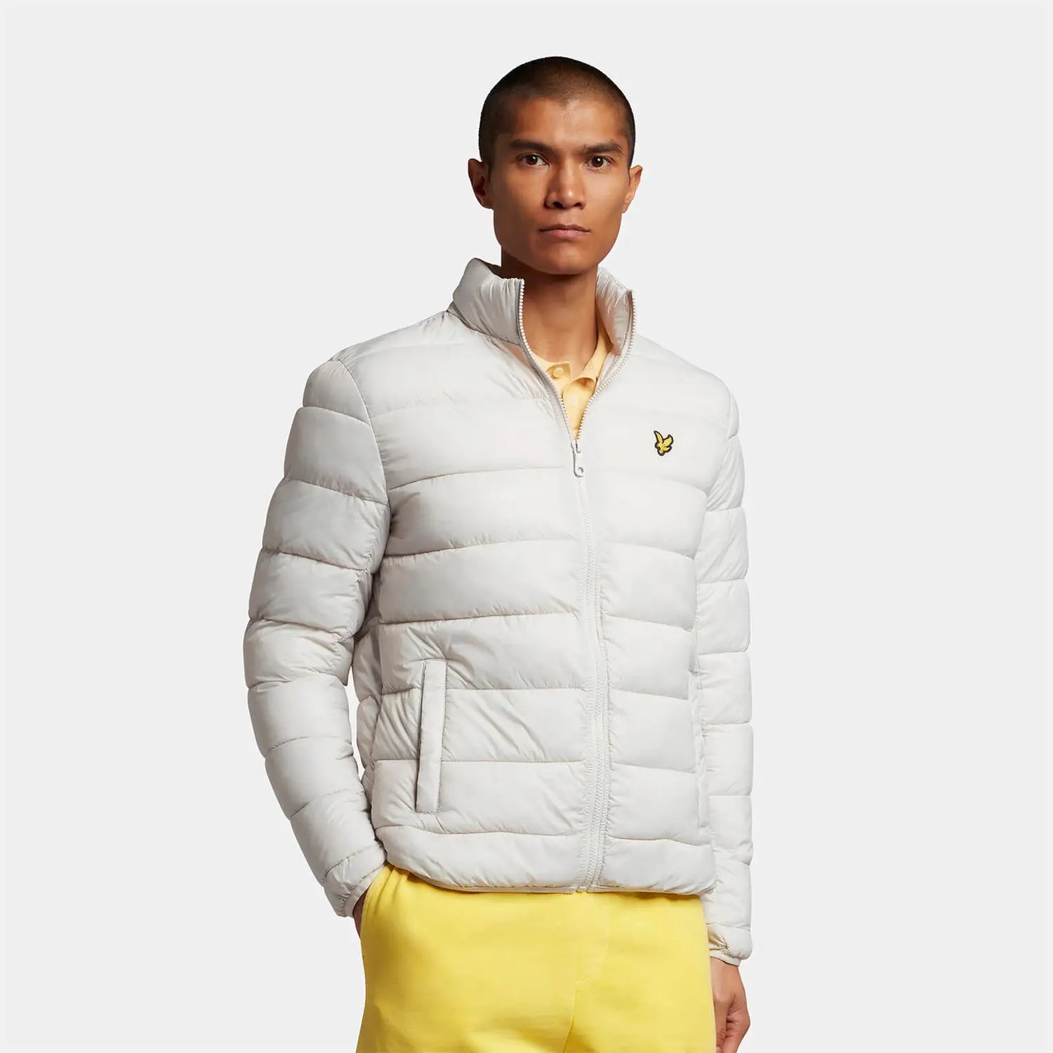 Men's eco-conscious performance jacket-Lyle & Scott Lightweight Padded Jacket - Light Mist