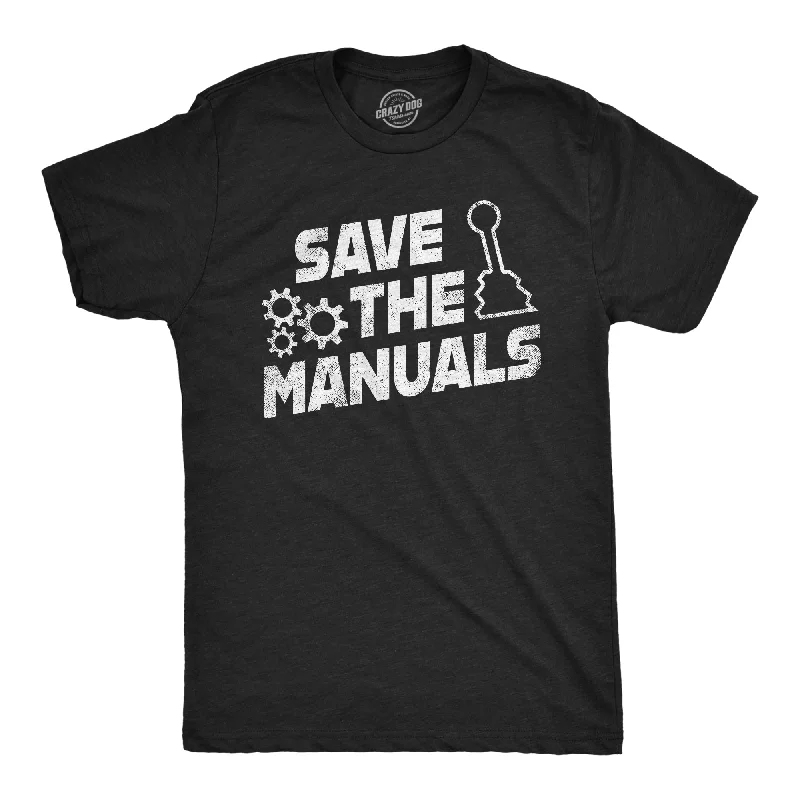 Men's fashion tech t-shirt-Save The Manuals Men's T Shirt