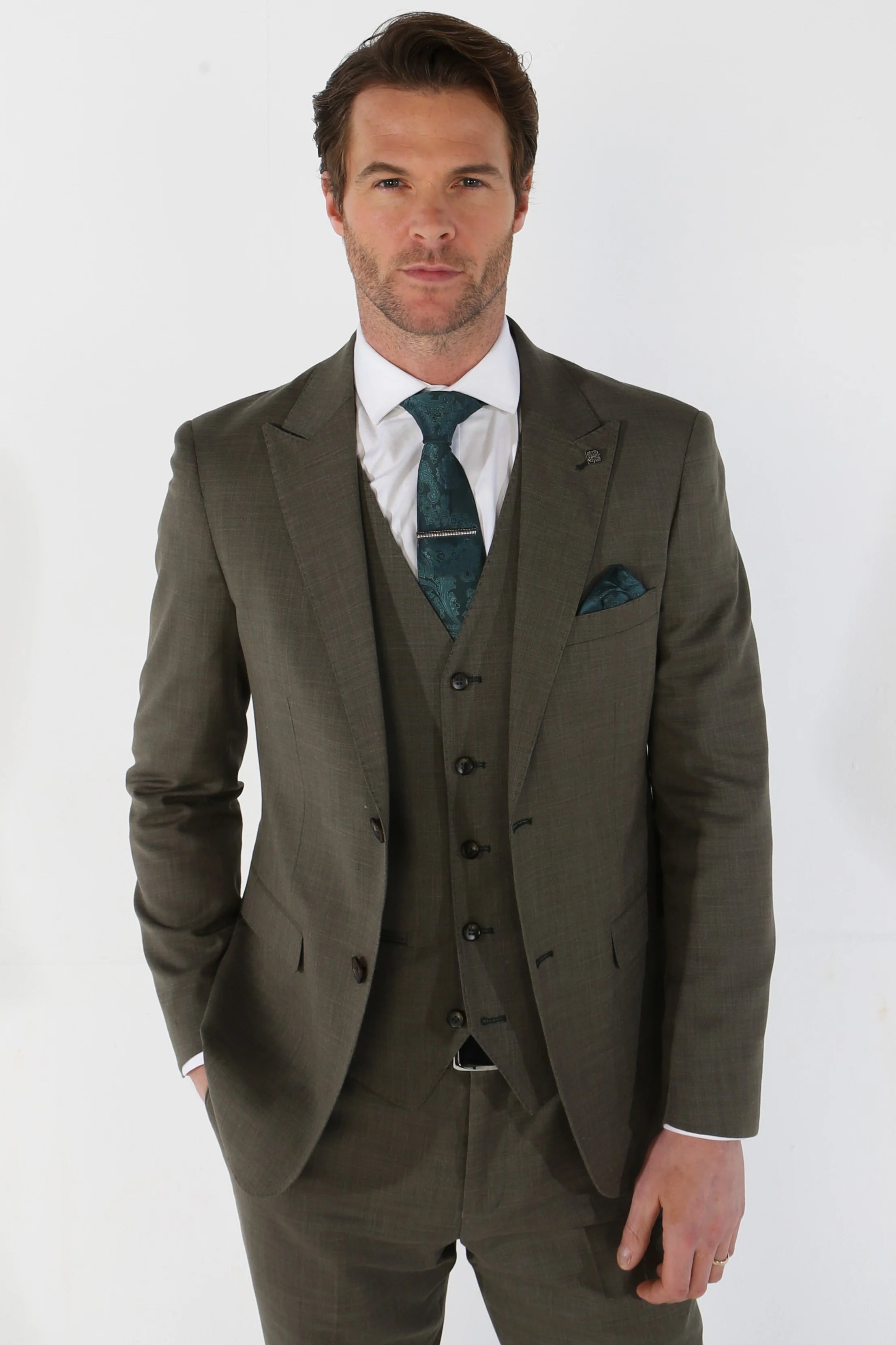 Men's eco-conscious performance jacket-Kurt - Men's Sage Tailored Fit Blazer