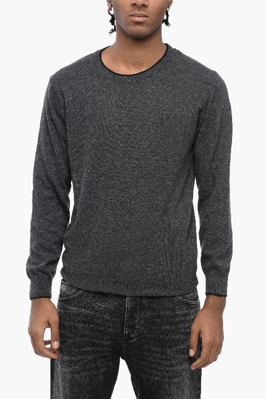 Men's biking sweater-North Sails Solid Color Crew-Neck Sweater With Ribbed Cuffs