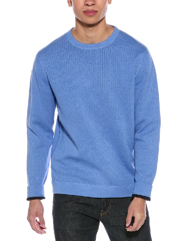 Men's linen sweater-tyler böe Ribbed Double Faced Cashmere-Blend Crewneck Sweater