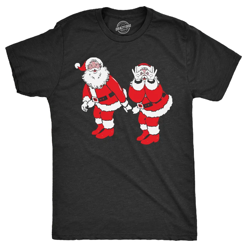 Men's workout tech t-shirt-Griddy Dance Santa Men's T Shirt