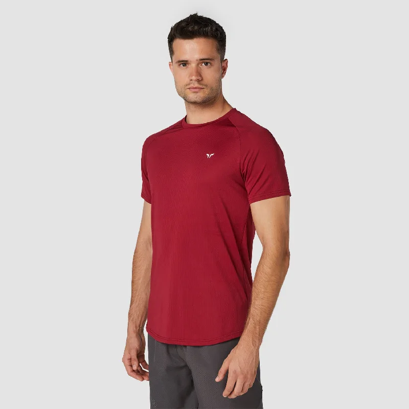 Men's modern fit t-shirt-Core Mesh Tee - Red