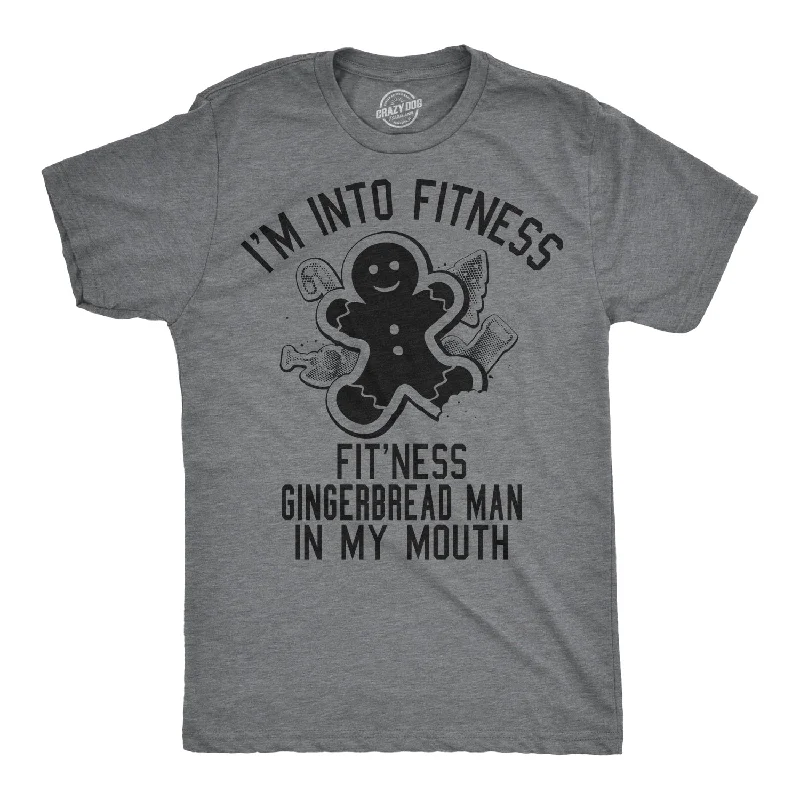 Men's sporty casual wear t-shirt-Fitness Gingerbread In My Mouth Men's T Shirt