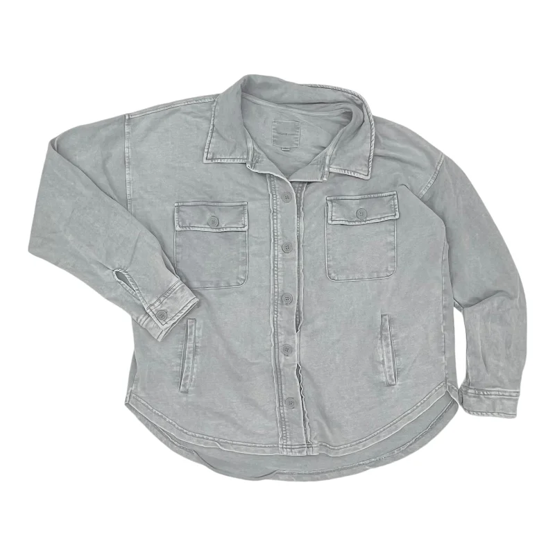 Men's sporty raincoat-Jacket Shirt By Thread And Supply In Grey, Size:L