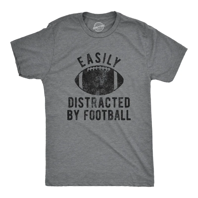 Men's tech fabric athletic t-shirt-Easily Distracted By Football Men's T Shirt