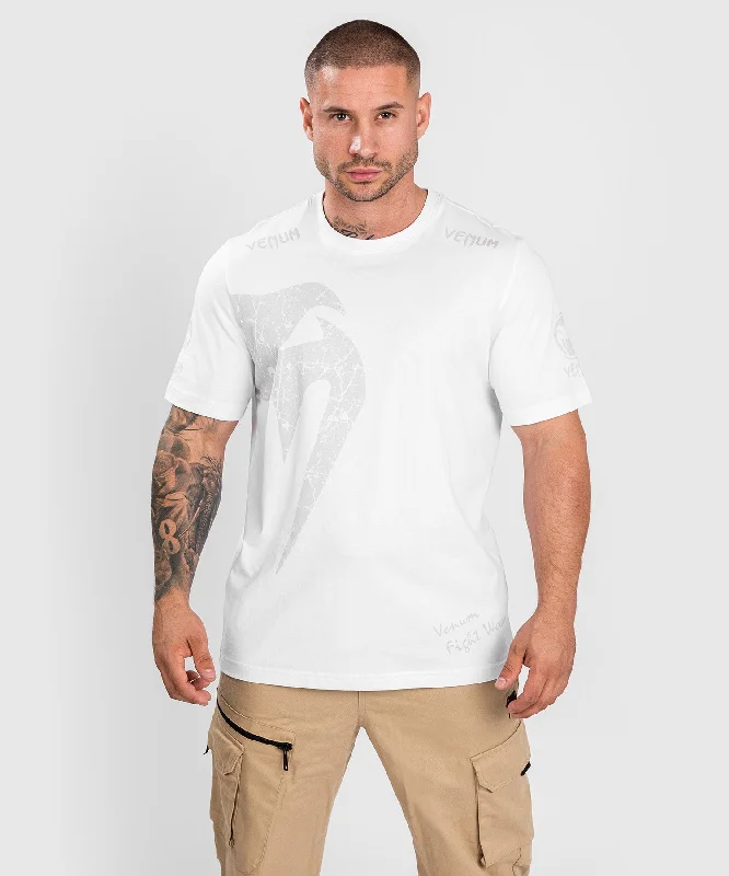 Men's weatherproof outdoor t-shirt-VENUM GIANT T-SHIRT - REGULAR FIT - WHITE