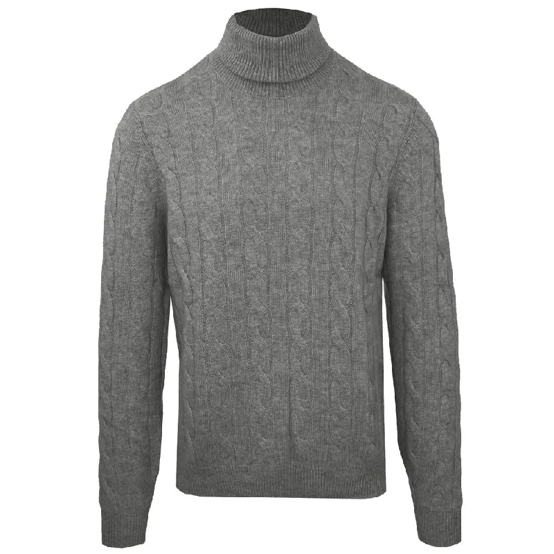 Men's sustainable sweater-Malo Wool Men Turtleneck Men's Sweater