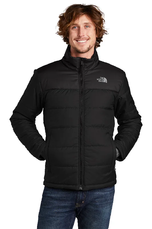 Men's relaxed fit parka-The North Face Mens Everyday Water Resistant Insulated Full Zip Jacket - Black