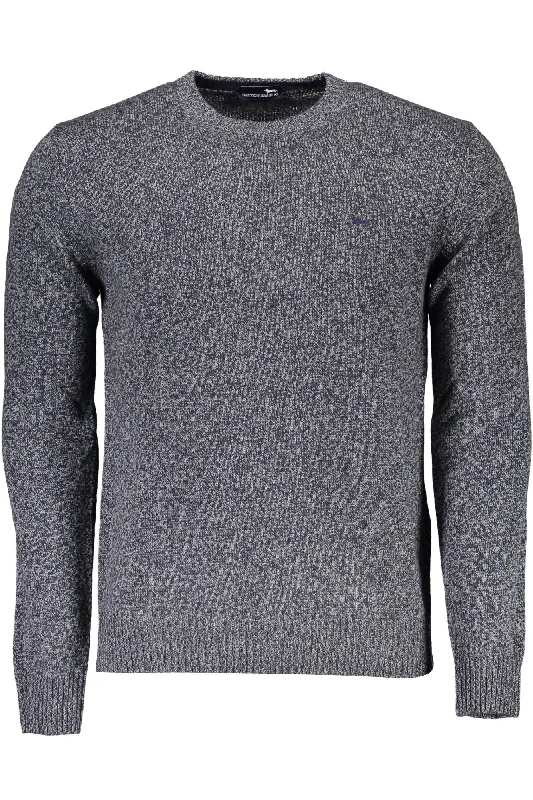 Men's loungewear sweater-Harmont & Blaine Elegant Crew Neck Sweater with Contrasting Men's Details