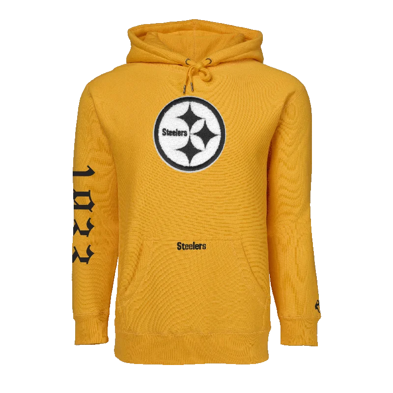 Men's performance athletic hoodie-Pittsburgh Steelers Circle Patch Fireside Hoodie