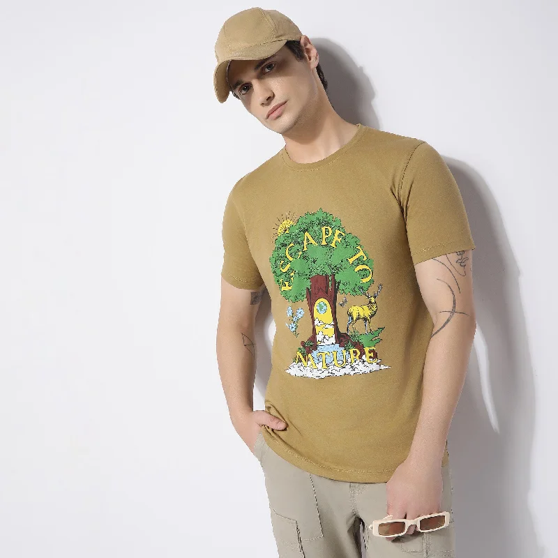 Men's modern fit t-shirt-Large Graphic Tees - 100% Cotton Jersey Regular Fit T-Shirt Every Day Essential # Value Price