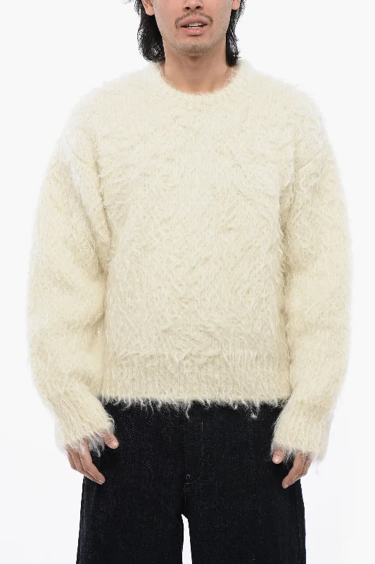 Men's hiking sweater-Jil Sander Fuzzy Wool Casentino Sweater