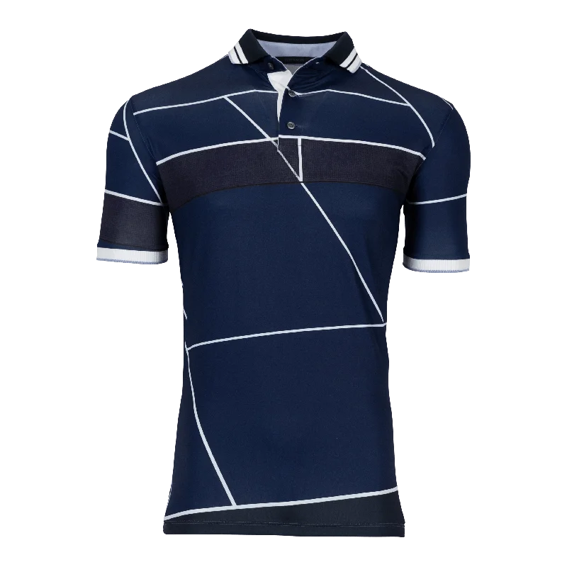 Men's pre-shrunk gym wear polo shirt-Court Lines Polo