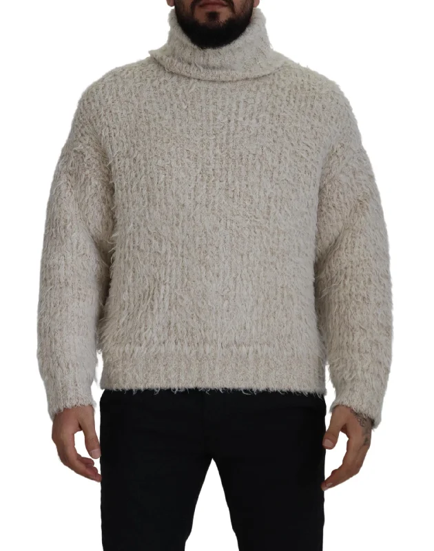 Men's eco-friendly sweater-Dolce & Gabbana Elegant Turtleneck Wool Blend Men's Sweater