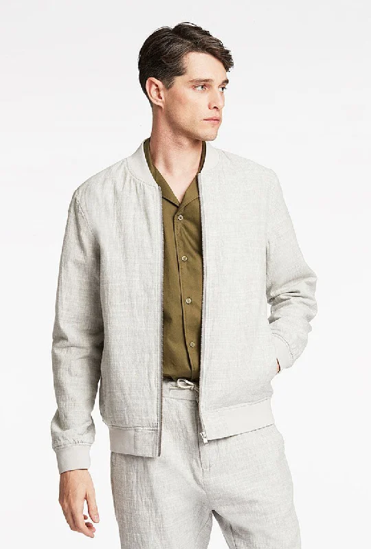 Men's eco-friendly casual jacket-LINDBERGH SOFT COTTON BOMBER JACKET