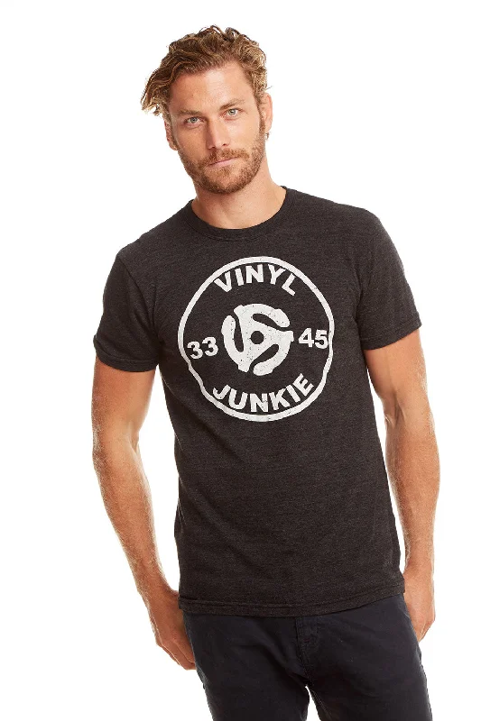 Men's lightweight athletic t-shirt-Vinyl Junkie