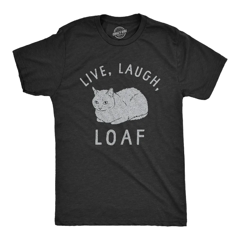 Men's premium cotton t-shirt-Live Laugh Loaf Men's T Shirt