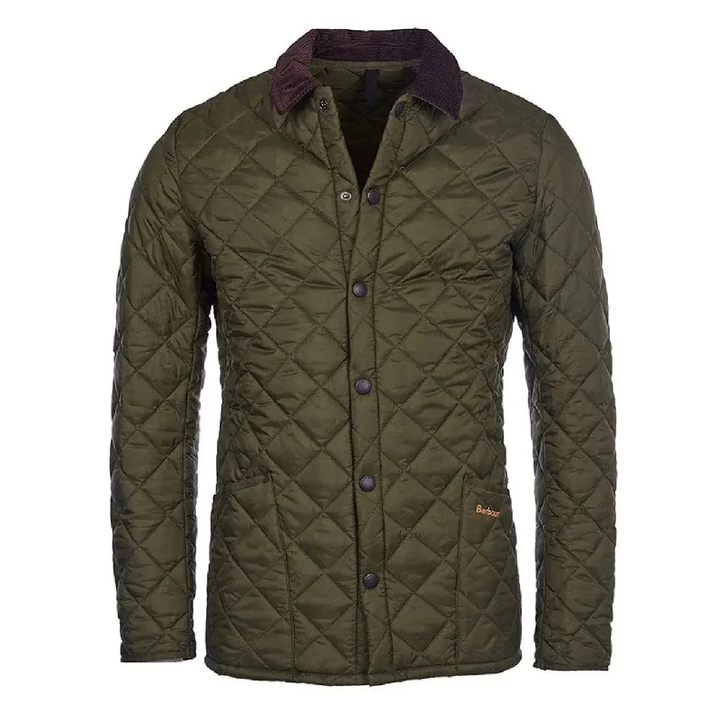 Men's fashion-forward denim jacket-Barbour Heritage Liddesdale Quilt Jacket Olive