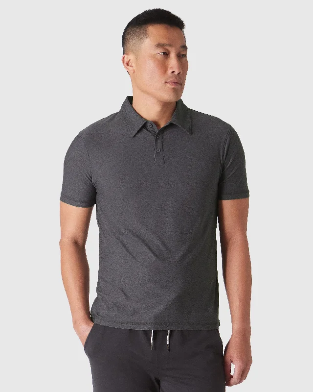 Men's wrinkle-free casual polo shirt-Dark Heather Tempest Active Polo 2.0