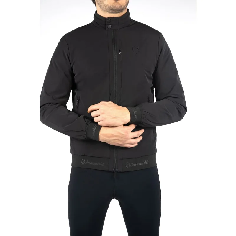 Men's tech-inspired casual jacket-Samshield Men's Bomber Jacket Gaspard Black