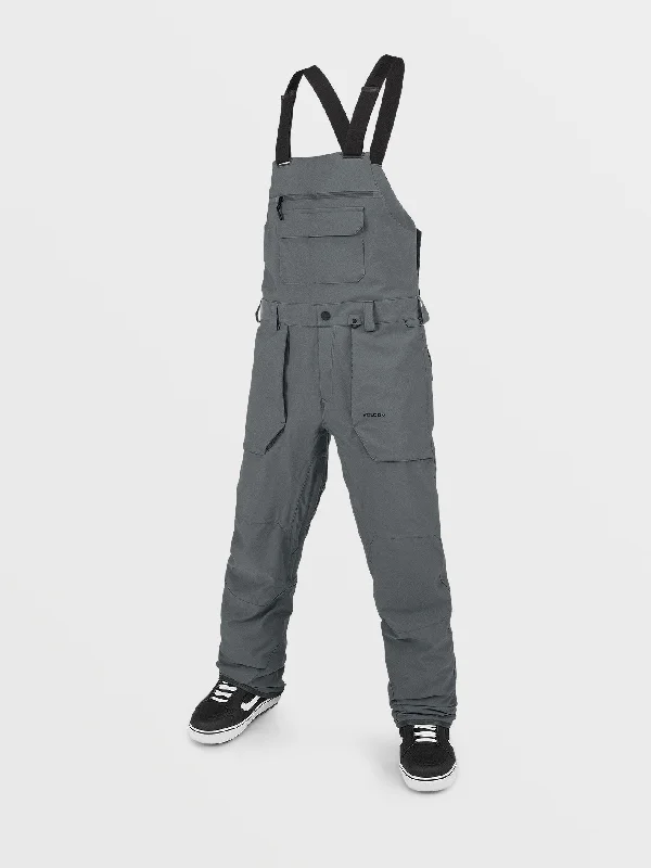 Men's comfortable travel pants-Mens Roan Bib Overalls - Dark Grey