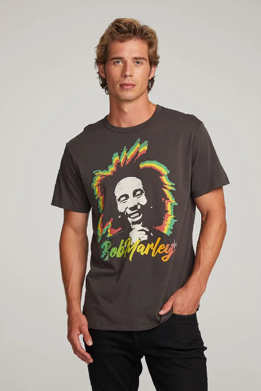 Men's lightweight athletic t-shirt-Bob Marley Rasta Vibes