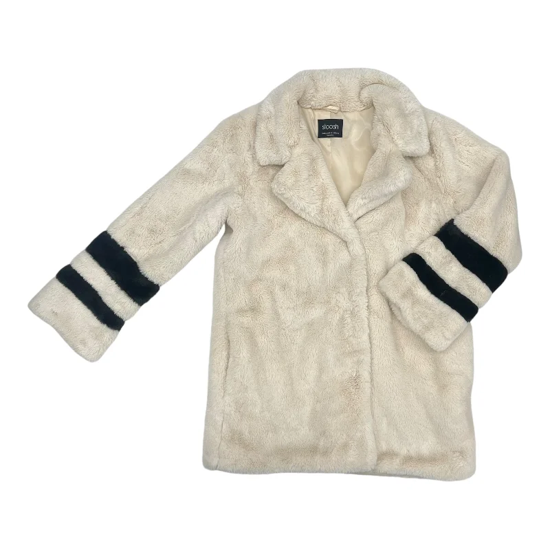 Men's summer casual jacket-Jacket Faux Fur & Sherpa By Clothes Mentor In Cream, Size:M