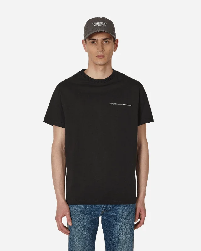 Men's summer wear t-shirt-Slam Jam Basic T-Shirt Black