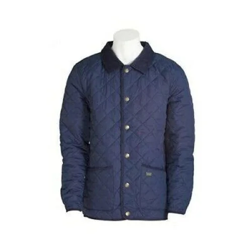 Men's adventure-ready parka-Toggi Kendal Men's Classic Quilted Jacket Navy