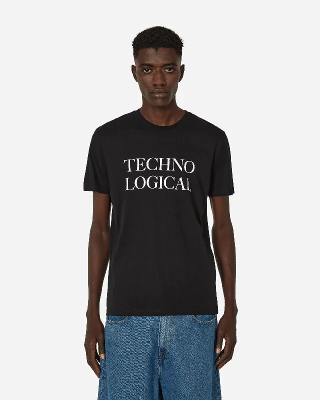 Men's workout tech t-shirt-Techno Logical T-Shirt Black