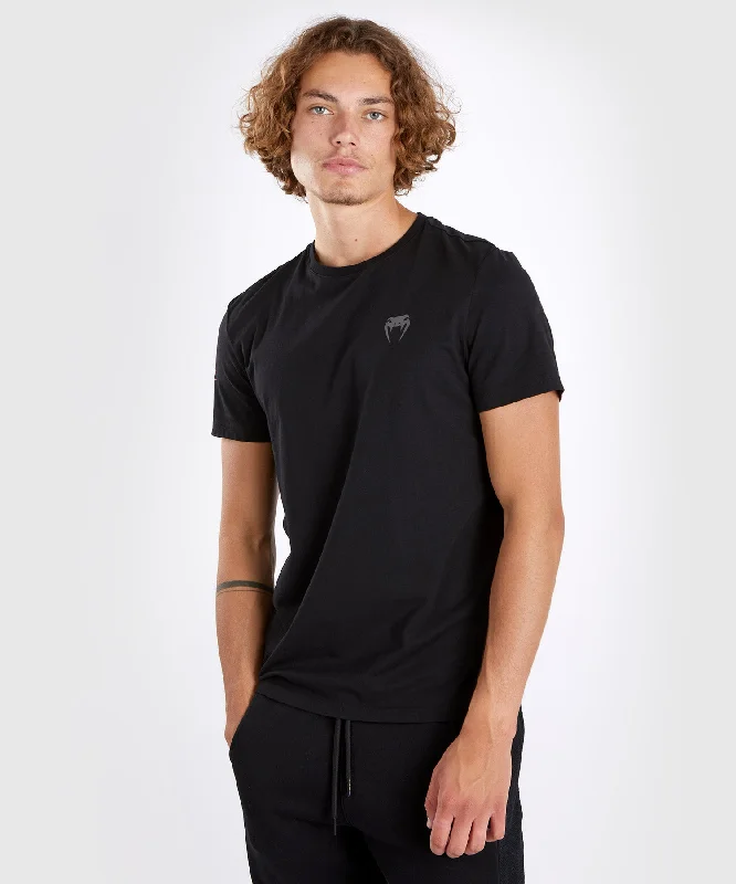 Men's breathable cotton t-shirt-Venum S47 T-Shirt - Black/Orange