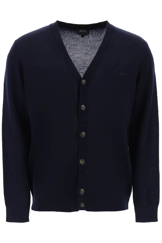 Men's slim fit sweater-A.P.C. Men's 'Joe's Wool Cardigan