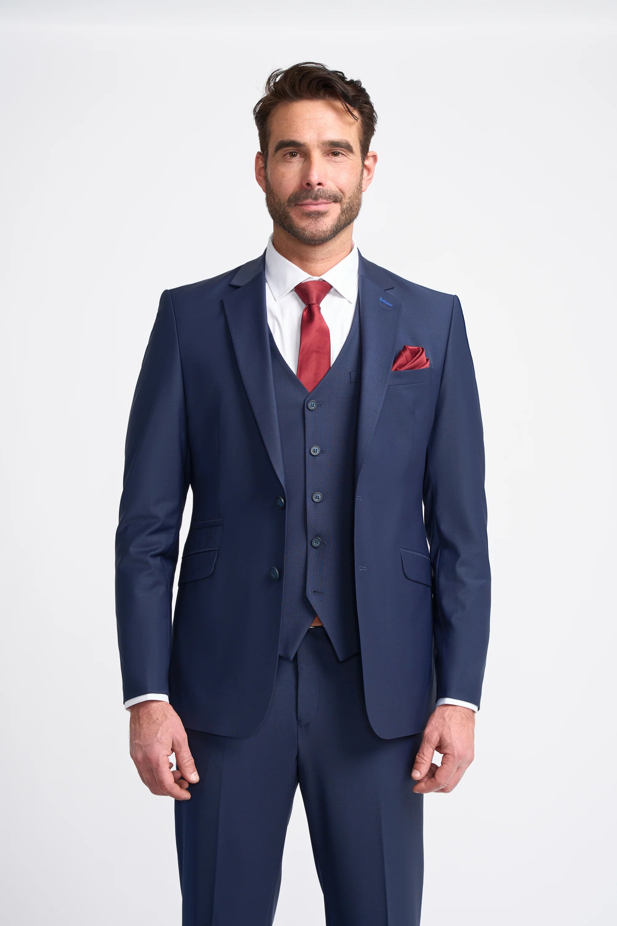 Men's adventure-ready fleece jacket-Bond - Men's Navy Tailored Fit Blazer