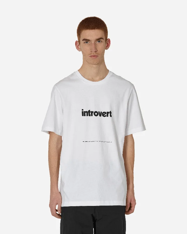 Men's sustainable jersey t-shirt-Introvert T-Shirt White