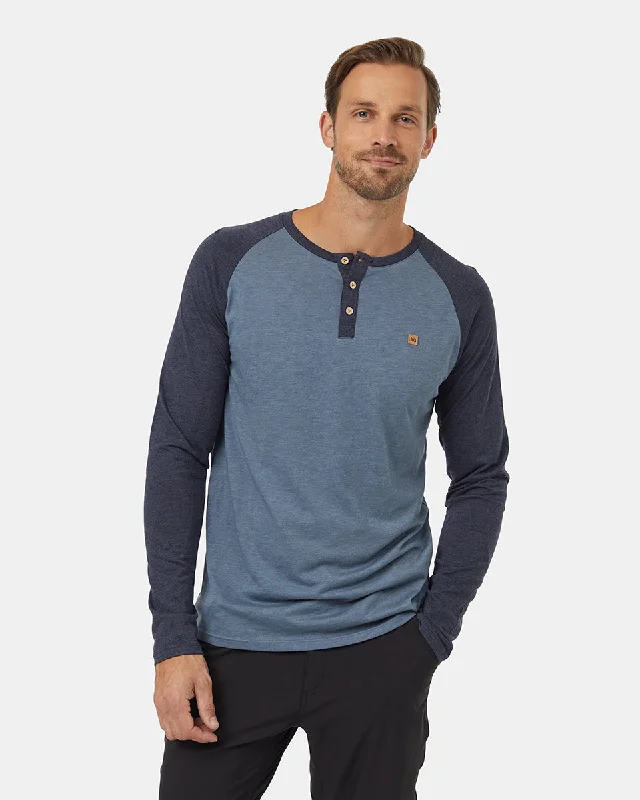 Men's graphic design t-shirt-Baker Henley Longsleeve