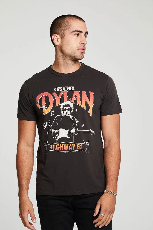 Men's durable outdoor t-shirt-Bob Dylan Highway 61