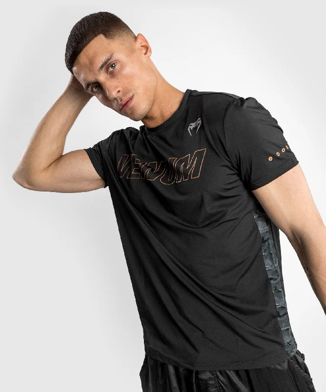 Men's sustainable jersey t-shirt-Venum Classic Evo Dry tech T-shirt - Black/Bronze