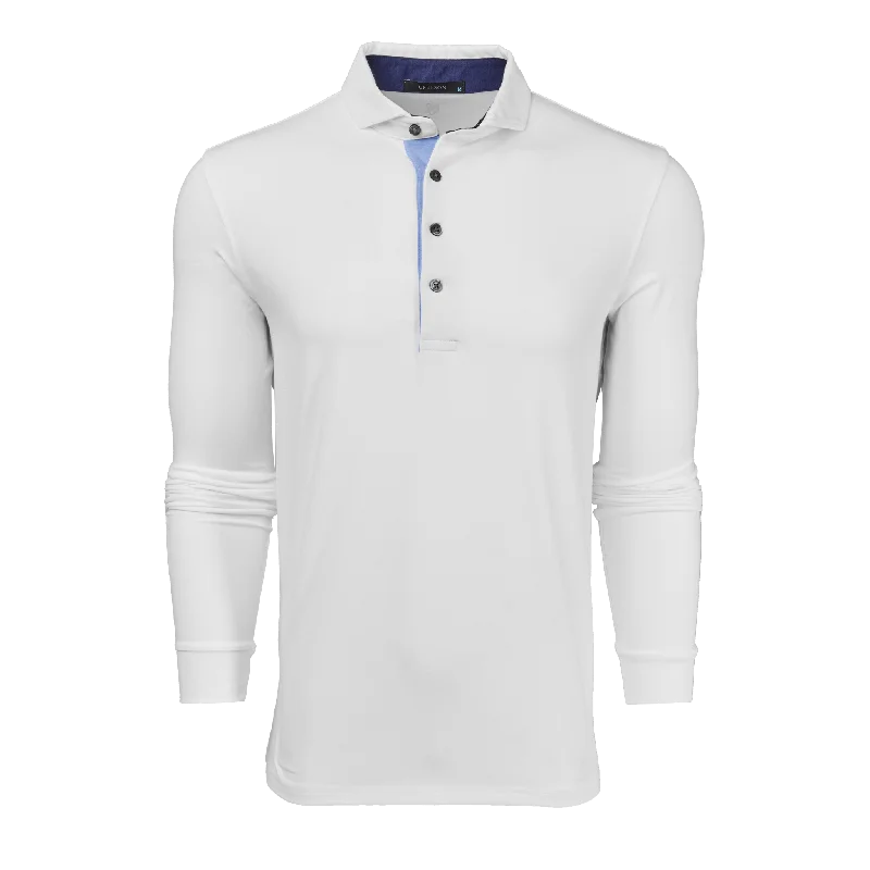 Men's modern casual wear polo shirt-Apache Long Sleeve Polo (Arctic)