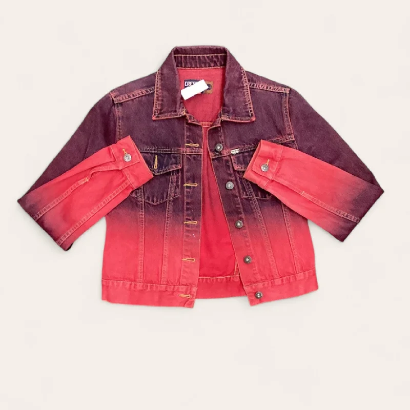 Men's tech-inspired casual jacket-Jacket Denim By Clothes Mentor In Red, Size: S