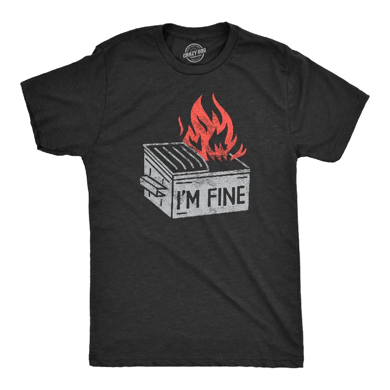 Men's graphic design t-shirt-Im Fine Men's T Shirt