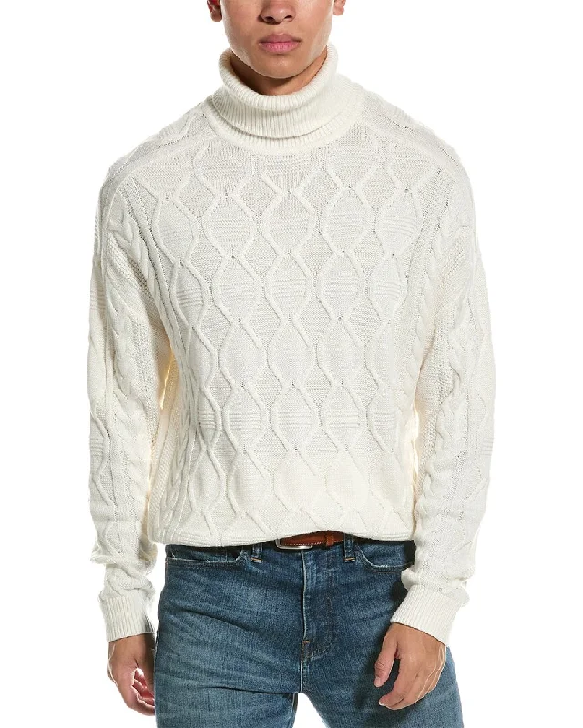 Men's wrinkle-resistant sweater-Reiss Alston Wool-Blend Roll Neck Sweater