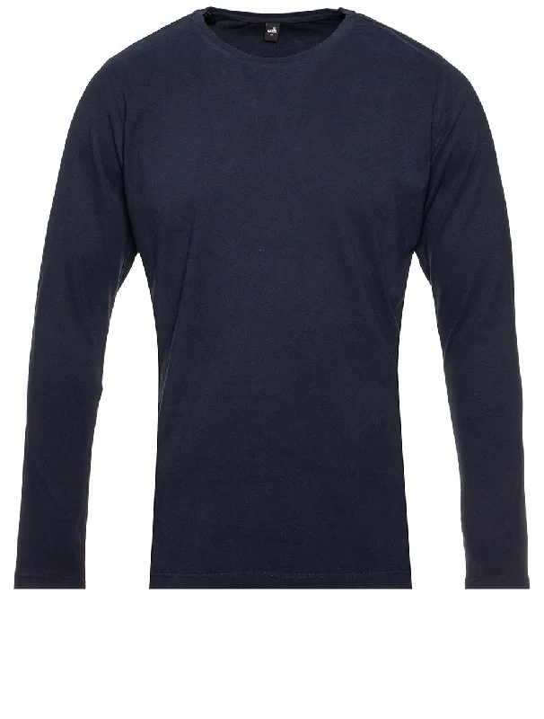 Men's modern fit t-shirt-Longsleeve T-shirt Dark Navy