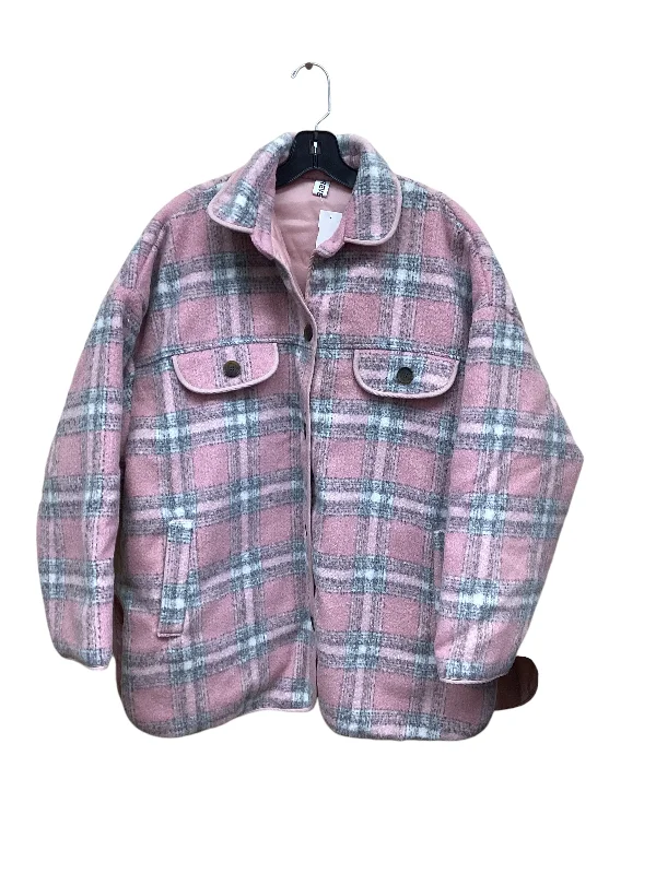 Men's weatherproof fleece jacket-Jacket Other By Clothes Mentor In Plaid Pattern, Size: M