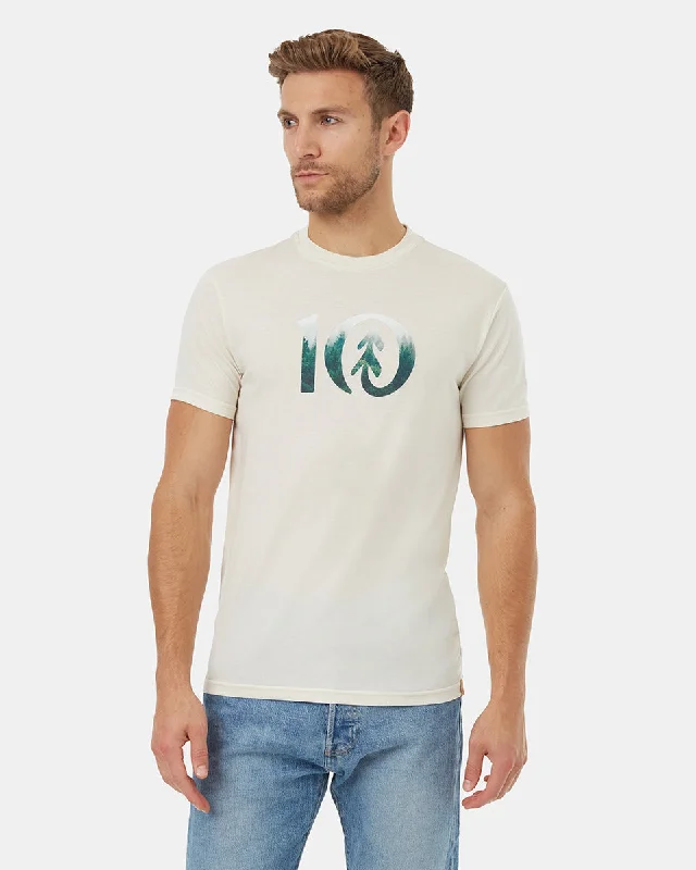 Men's sporty casual wear t-shirt-Photo Forest Logo T-Shirt